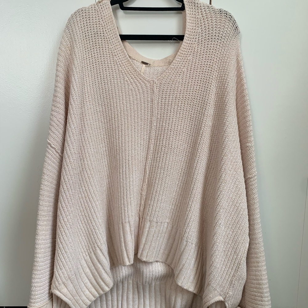 Free People V-Neck Oversized Sweater